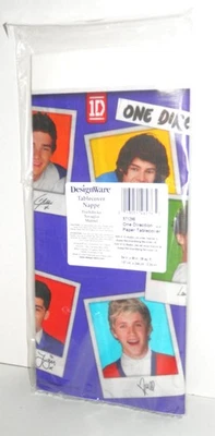 New Old Stock ONE DIRECTION Table Cloth Cover  54" X 96" Party Decor - Image 1 of 4