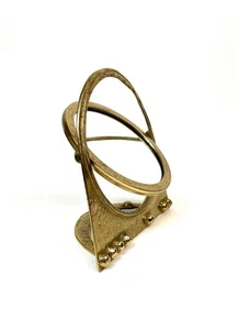Rare Mid Century Solid Bronze brutalist vanity desk Mirror by Fratelli Tonini - Picture 1 of 10
