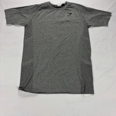 Camiseta Gymshark Para Hombres Sin Costuras Manga Corta Atletismo Entrenamiento Entrenamiento Gris L Foto 1 de 4