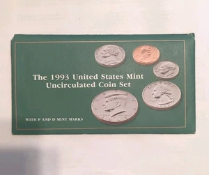 1993 US Mint 10 Coin Uncirculated Set Complete Philadelphia & Denver OGP & COA - Picture 1 of 3