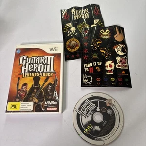 Guitar Hero III 3 Legends Of Rock Nintendo Wii PAL Stickers - Picture 1 of 6
