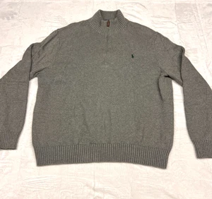Polo Ralph Lauren Pullover Herren XXL grau 1/4 Zip Pulli Strick Mock Neck - Bild 1 von 8
