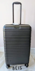 BEIS The Medium Check In 78L Expandable Roller Suitcase in Black Polycarbonate - Picture 1 of 8
