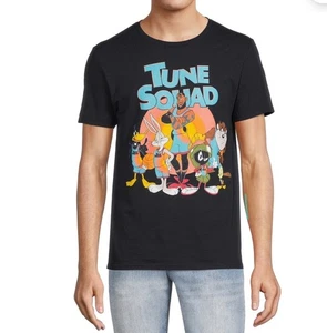 Space Jam Herren Tune Squad Graphic T-Shirt Schwarz Kurzarm Tee Gr. XL - Bild 1 von 8