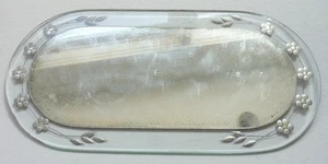 Vintage Spiegel Kommode Tablett mit Schnittblumen ovale Form D7661 - Bild 1 von 4