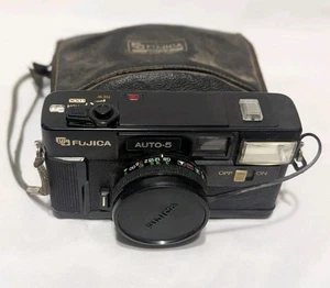 Fujica Auto 5 Film Camera 1:28 Fuji Photo Film 38 mm Working Other W/ Case - Picture 1 of 10