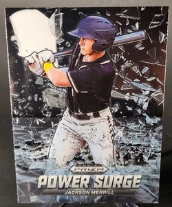 2021 Panini Prizm Draft Picks - Power Surge Jackson Merrill #PS-JM Silver Prizm - Picture 1 of 2