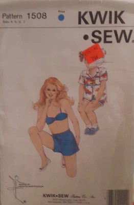 Kwik Sew Girls Ahiert and Bra Size 4-7 - Image 1 of 4