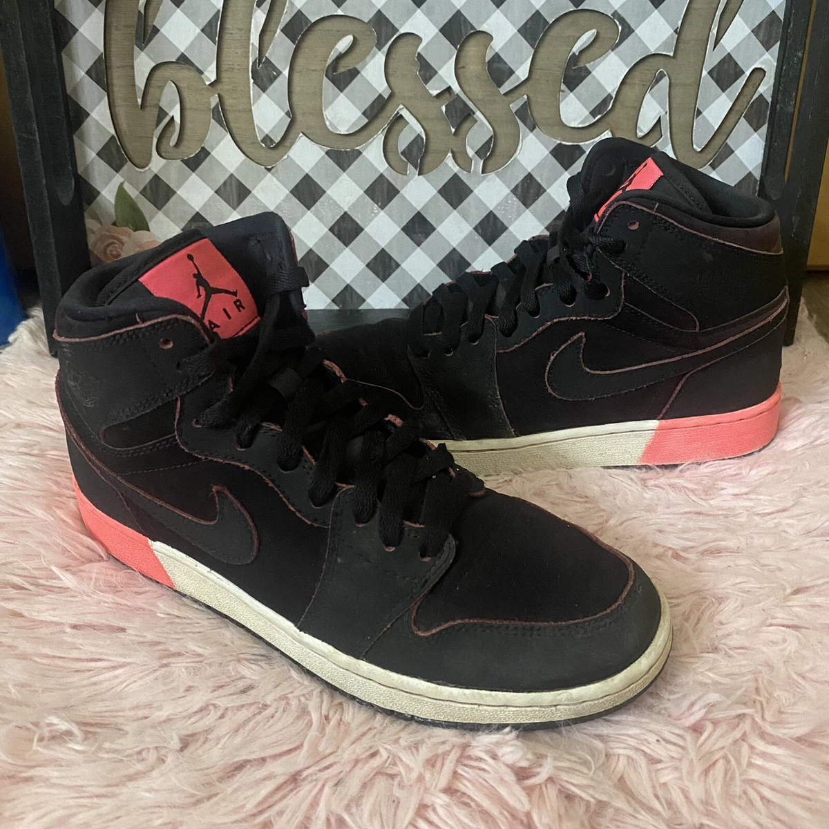 Preços baixos em Jordan 1 Retro High GS Black/Pink | eBay
