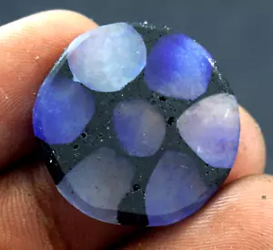 Piedra preciosa suelta de zafiro azul natural trapiche de 15,30 quilates con certificación áspera - Imagen 1 de 5