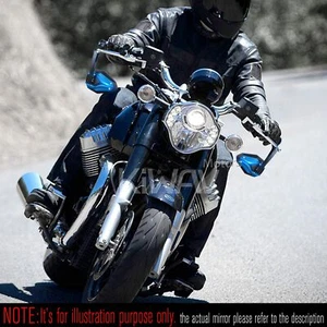 Bar end mirrors ViperII all blue adjustable M12 bolt for BMW F800R HP4 - Picture 1 of 9