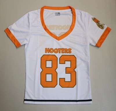 NEW! AUTHENTIC (S) HOOTERS GIRLS 83 FOOTBALL JERSEY SMALL UNIFORM TOP - Image 1 of 4