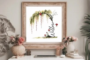 Weeping Willow Tree Digital Download Wall Art Print Willow Tree Room Decor - Photo 1 sur 13