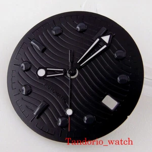 31mm Black Dial With Date Window Hand Luminous Marks For NH35 Automatic Movement - Picture 1 of 8