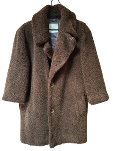 Mango Man Brown Teddy Coat – Size S – Stylish Winter Coat - Picture 1 of 20