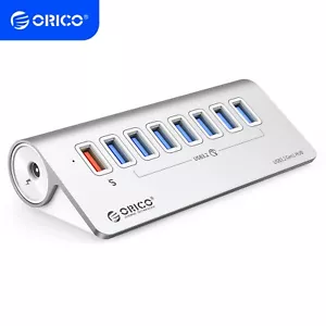 ORICO USB 3.2 Hub Aluminum 10Gbps 7Port USB Splitter for iMac MacBooks Mac Mini - Picture 1 of 15