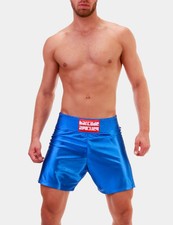 barcode berlin short danilo very shiny fabric royal/white enhancing large bnwt 