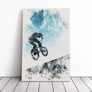 Bmx Jump Canvas Wall Art Print Framed Picture Home Decor Living Room Bedroom