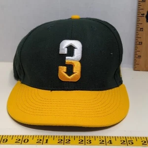 Oakland A's Hat Athletics Baseballism 3 up 3 down Snapback Green Yellow - Picture 1 of 8