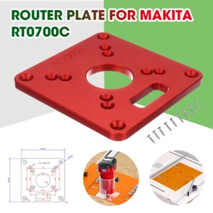 Aluminum Router Table Insert Plate For MAKITA RT0700C Woodworking Bench Trimmer - Foto 1 di 6
