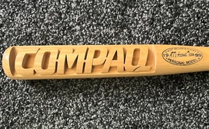 Compaq Computers Vintage 1999 Carved MVP Account Team Baseball Bat Rare - Picture 1 of 6