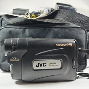 JVC GR-AX201 VHSC Tape Camcorder 50x Zoom Video Camera, Charger, Bag, Manual - Picture 1 of 13