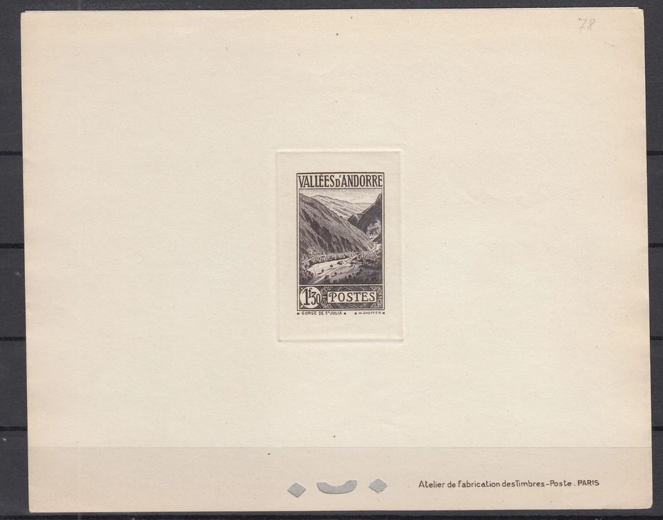 JD25209 FRENCH ANDORRA – MAURY # 78 MINT MNH DELUXE PROOF - Image 1 of 1