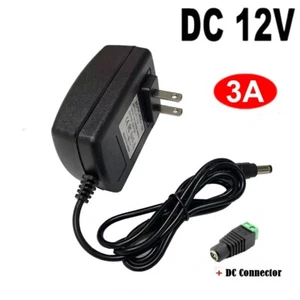 DC12V 3A 36W Power Supply Adapter+Free US Plug+DC For 5050 5630 LED Light Strip - Picture 1 of 9