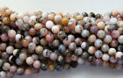 50pcs 8mm Round Natural Gemstone Beads - Pink Opal