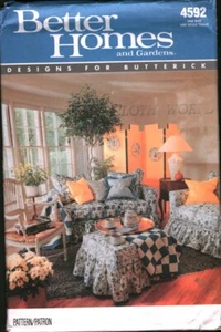4592 Vintage Butterick SEWING Pattern Home Decor Furniture Covers OOP UNCUT - Picture 1 of 2