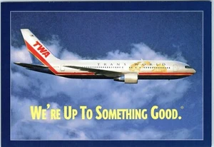 TWA, Trans World Airlines, We're Up To Something Good, Advertising Postcard - Picture 1 of 2