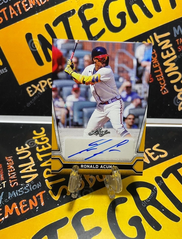 2021 Leaf Ronald Acuna Jr Autographed Card - Image 1 of 3