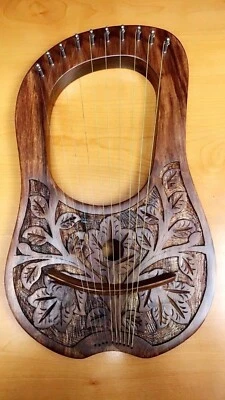 Lyre Harp 10 Metal Strings+Free Tunning key & Carrying Case - Image 1 of 3