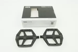 New! Look Trail Fusion Flat Composite Mountain Bicycle Pedals Black - Picture 1 of 5