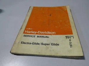Harley Davidson AMF Service Manual 1970 To 1971 Electra Super Glide 99482-71 - Picture 1 of 8
