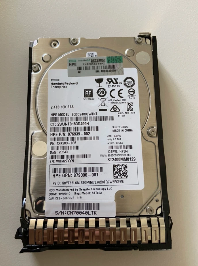 881507-001 881457-B21 HPE 2.4TB SAS 12G 10K SC 512E DS G8-G10 Hard Drive - Image 1 of 1