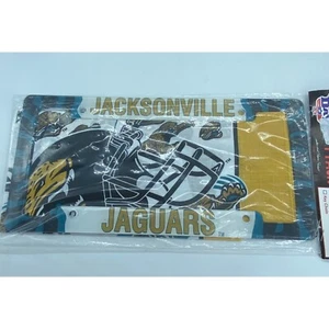 NFL Jacksonville Jaguars License Plate Frame Neck Scarf Decor Football Helmet - Picture 1 of 6