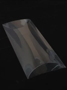 10 x transparente Kunststoff Kissen Geschenk Präsentationsboxen - extra groß 26x12x4cm - Bild 1 von 2