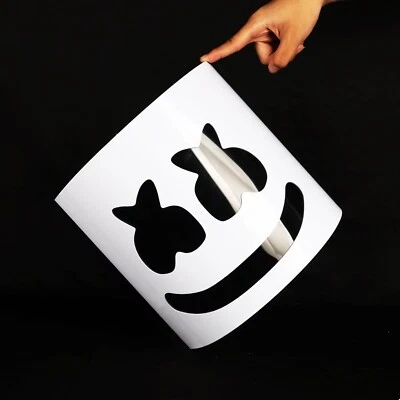 Hard PVC Marshmello helmet DJ Cosplay Masks Without LED Halloween Party Music - Image 1 of 4