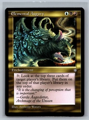 Magic The Gathering Ice Age Elemental Augury MTG TCG CCG - Image 1 of 2