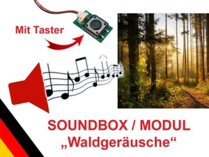 Soundbox Soundmodul WALDGERÄUSCHE Modellbahn Sound mit Lautsprecher und Schalter - Picture 1 of 6