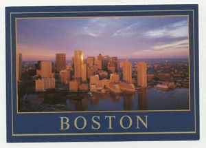 Boston Massachusetts Skyline vom Hafen unbenutzte Postkarte - Bild 1 von 2