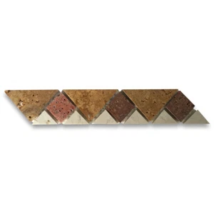 B0002P Marble Mosaic Border Listello Tile Chloe Gold 1.6x7.9 Polished Accent - Picture 1 of 6