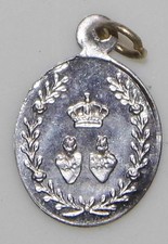 St. Ann Pray For Us Sacred Heart Old Vintage Catholic Holy Medal ca1950 Religion