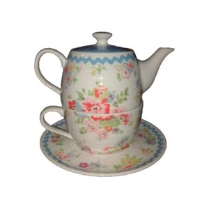 Cath Kidston. Tea For One. Tea Pot & Tea cup Set. Retro vintage polkadot - Picture 1 of 4