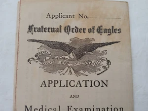 BRÜDERORDEN ADLER Antrags- & Untersuchungsformular 20er Jahre unbenutzt - Bild 1 von 24