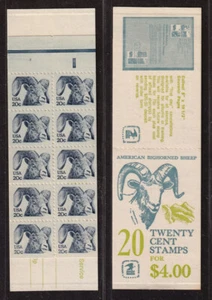 1982 Bighorn Sheep booklet Sc BK142 20c plate no. 3  (2 Sc 1949a panes) - Picture 1 of 1
