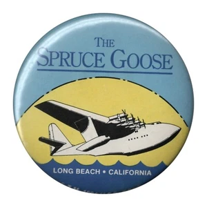 The Spruce Goose 1980er Button Pin CA Long Beach Hughes H-4 Hercules Flugzeug Vintage - Bild 1 von 4