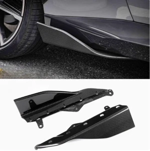 Carbon fiber Side Skirts Trim Flap Cover Splitter For BMW 2Series G42 2022-2024E - Picture 1 of 9