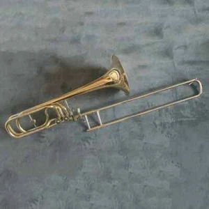 High JTB1180 Grade Gold Lacquer Brass Body Bass Bb/F/Gb/D Trombone - Picture 1 of 12